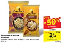 Promotions Kroepoek naturel - Conimex - Valide de 05/06/2024 à 17/06/2024 chez Carrefour