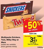 Promotions Multipacks twix - Twix - Valide de 05/06/2024 à 17/06/2024 chez Carrefour