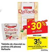 Promotions Tablette de chocolat noix de coco et amande - Ferrero - Valide de 05/06/2024 à 17/06/2024 chez Carrefour
