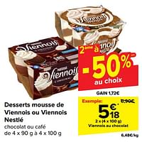 Promotions Viennois au chocolat - Nestlé - Valide de 05/06/2024 à 17/06/2024 chez Carrefour