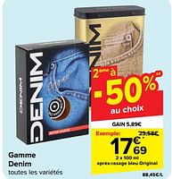 Promotions Après-rasage bleu original - Denim - Valide de 05/06/2024 à 17/06/2024 chez Carrefour