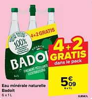 Promotions Eau minérale naturelle badoit - Badoit - Valide de 05/06/2024 à 17/06/2024 chez Carrefour
