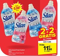 Promotions Adoucissant fresh control silan - Silan - Valide de 05/06/2024 à 17/06/2024 chez Carrefour
