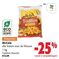 Promoties Mccain alle frieten voor de friteuse - Mc Cain - Geldig van 05/06/2024 tot 18/06/2024 bij Colruyt