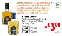 Promoties Gouden carolus single malt of blaasveld broek belgian single malt whisky - Gouden Carolus - Geldig van 05/06/2024 tot 18/06/2024 bij Colruyt