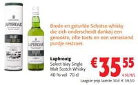 Promoties Laphroaig select islay single malt scotch whisky - Laphroaig - Geldig van 05/06/2024 tot 18/06/2024 bij Colruyt