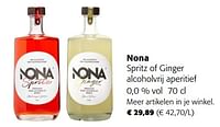 Promoties Nona spritz of ginger alcoholvrij aperitief - Nona - Geldig van 05/06/2024 tot 18/06/2024 bij Colruyt