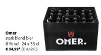 Promoties Omer sterk blond bier - Omer - Geldig van 05/06/2024 tot 18/06/2024 bij Colruyt