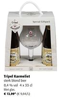 Promoties Tripel karmeliet sterk blond bier - TRipel Karmeliet - Geldig van 05/06/2024 tot 18/06/2024 bij Colruyt