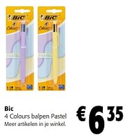 Promoties Bic 4 colours balpen pastel - BIC - Geldig van 05/06/2024 tot 18/06/2024 bij Colruyt