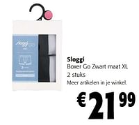 Promoties Sloggi boxer go zwart maat xl - Sloggi - Geldig van 05/06/2024 tot 18/06/2024 bij Colruyt