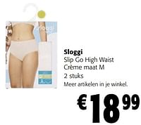 Promoties Sloggi slip go high waist crème maat m - Sloggi - Geldig van 05/06/2024 tot 18/06/2024 bij Colruyt