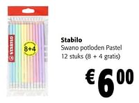 Promoties Stabilo swano potloden pastel - Stabilo - Geldig van 05/06/2024 tot 18/06/2024 bij Colruyt