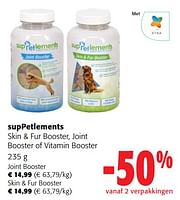 Promoties Suppetlements skin + fur booster, joint booster of vitamin booster - Huismerk - Colruyt - Geldig van 05/06/2024 tot 18/06/2024 bij Colruyt