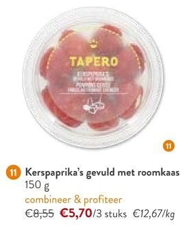 Promoties Kerspaprika’s gevuld met roomkaas - Huismerk - Okay Buurtwinkels - Geldig van 05/06/2024 tot 18/06/2024 bij OKay