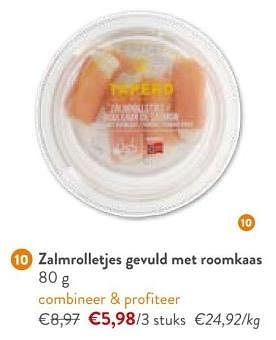 Promoties Zalmrolletjes gevuld met roomkaas - Huismerk - Okay Buurtwinkels - Geldig van 05/06/2024 tot 18/06/2024 bij OKay