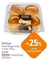 Promoties Dv foods bladerdeegpasteitjes - DVFoods - Geldig van 05/06/2024 tot 18/06/2024 bij OKay
