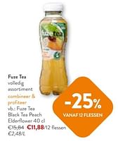 Promoties Fuze tea black tea peach elderflower - FuzeTea - Geldig van 05/06/2024 tot 18/06/2024 bij OKay