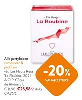 Promoties Les hauts rocs la roubine 2021 a.o.p. cotes du rhone - Rosé wijnen - Geldig van 05/06/2024 tot 18/06/2024 bij OKay