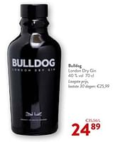 Promoties Bulldog london dry gin - Bulldog - Geldig van 05/06/2024 tot 18/06/2024 bij OKay
