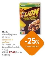 Promoties Nestle lion karamel + chocolade - Nestlé - Geldig van 05/06/2024 tot 18/06/2024 bij OKay