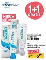 Promoties Healthy white nourish tandpasta - Sensodyne - Geldig van 05/06/2024 tot 18/06/2024 bij DI