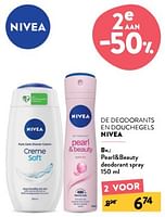 Promoties Pearl+beauty deodorant spray - Nivea - Geldig van 05/06/2024 tot 18/06/2024 bij DI