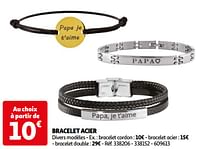 Promoties Bracelet acier - la VIE en OR - Geldig van 11/06/2024 tot 17/06/2024 bij Auchan