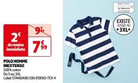 Promoties Polo homme inextenso - Inextenso - Geldig van 11/06/2024 tot 17/06/2024 bij Auchan