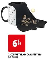 Promoties Coffret mug + chaussettes - Huismerk - Auchan - Geldig van 11/06/2024 tot 17/06/2024 bij Auchan