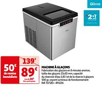 Promoties Qilive machine à glaçons - Qilive - Geldig van 11/06/2024 tot 17/06/2024 bij Auchan