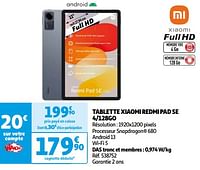 Promoties Tablette xiaomi redmi pad se 4-128go - Xiaomi - Geldig van 11/06/2024 tot 17/06/2024 bij Auchan