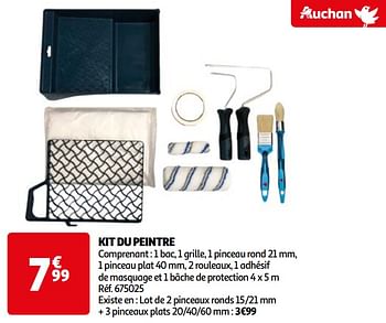 Promoties Kit du peintre - Huismerk - Auchan - Geldig van 11/06/2024 tot 17/06/2024 bij Auchan