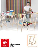 Promoties Tréteau standard en pin - Huismerk - Auchan - Geldig van 11/06/2024 tot 17/06/2024 bij Auchan