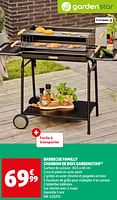 Promoties Barbecue familly charbon de bois gardenstar - GardenStar - Geldig van 11/06/2024 tot 17/06/2024 bij Auchan