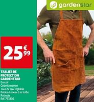 Promoties Tablier de protection gardenstar - GardenStar - Geldig van 11/06/2024 tot 17/06/2024 bij Auchan