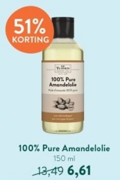 Promoties 100% pure amandelolie - De Tuinen - Geldig van 10/06/2024 tot 07/07/2024 bij Holland & Barret