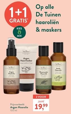 Promoties Argan haarolie - De Tuinen - Geldig van 10/06/2024 tot 07/07/2024 bij Holland & Barret