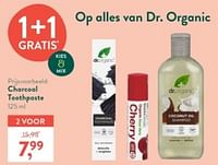 Promoties Charcoal toothpaste - Dr. Organic - Geldig van 10/06/2024 tot 07/07/2024 bij Holland & Barret