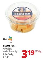 Promoties Beemster kubusjes zacht + romig - Beemster - Geldig van 06/06/2024 tot 19/06/2024 bij Spar (Colruytgroup)