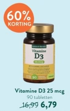 Promoties Vitamine d3 25 mcg - Huismerk - Holland & Barrett - Geldig van 10/06/2024 tot 07/07/2024 bij Holland & Barret