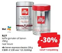 Promoties Bonen espresso classico - Illy - Geldig van 06/06/2024 tot 19/06/2024 bij Spar (Colruytgroup)