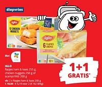 Promoties Flapjes ham + kaas - Iglo - Geldig van 06/06/2024 tot 19/06/2024 bij Spar (Colruytgroup)