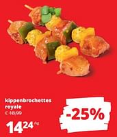 Promoties Kippenbrochettes royale - Huismerk - Spar Retail - Geldig van 06/06/2024 tot 19/06/2024 bij Spar (Colruytgroup)