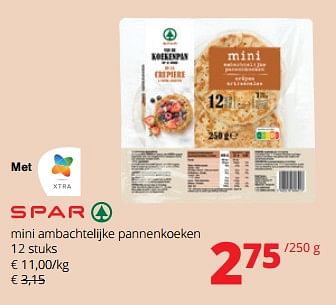 Promoties Mini ambachtelijke pannenkoeken - Spar - Geldig van 06/06/2024 tot 19/06/2024 bij Spar (Colruytgroup)