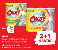 Promoties Okay keukenrol decor - Okay - Geldig van 06/06/2024 tot 19/06/2024 bij Spar (Colruytgroup)