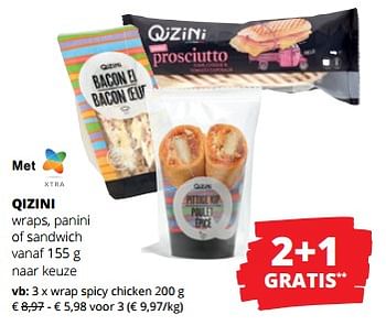 Promoties Wrap spicy chicken - Qizini - Geldig van 06/06/2024 tot 19/06/2024 bij Spar (Colruytgroup)