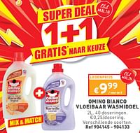 Promoties Omino bianco vloeibaar wasmiddel - Omino Bianco - Geldig van 12/06/2024 tot 17/06/2024 bij Trafic