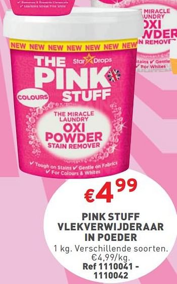 Promoties Pink stuff vlekverwijderaar in poeder - Stardrops - Geldig van 12/06/2024 tot 17/06/2024 bij Trafic