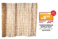 Promoties Tuinscherm in gepeld riet - Huismerk - Trafic  - Geldig van 12/06/2024 tot 17/06/2024 bij Trafic